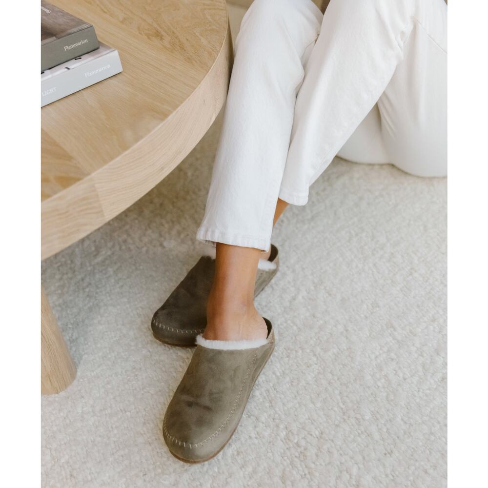 Jenni Kayne Olive Suede Mules